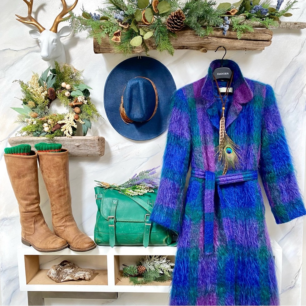 Artisan GEM Made in IRELAND Mohair jacket/coat w vintage/retro feel w Vince vibe - Picture 8 of 16